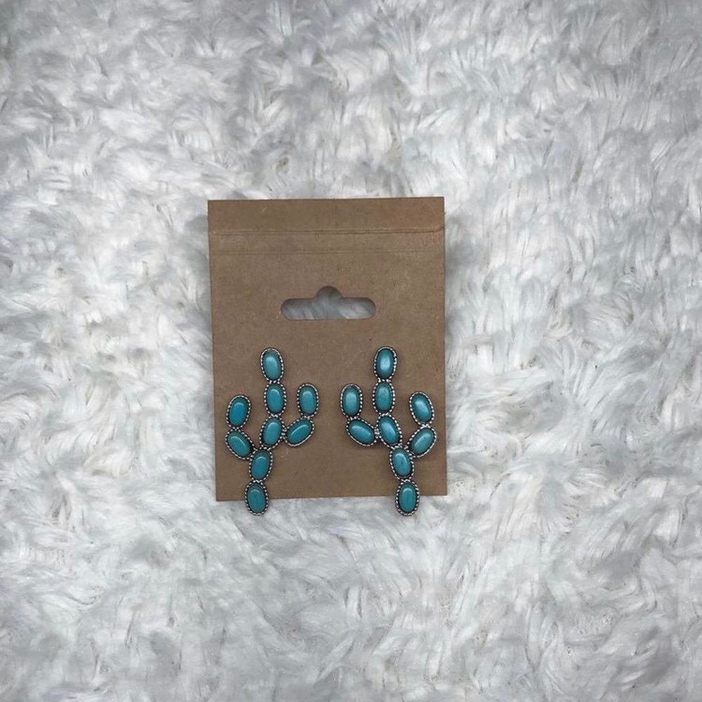 Cactus stud earrings